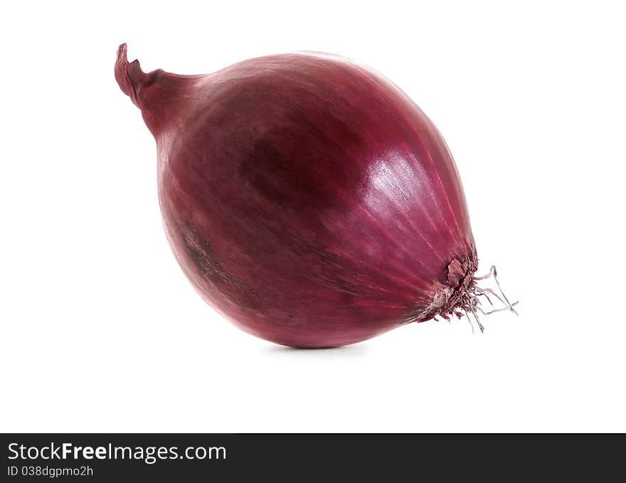 Red onion isolated on a white background