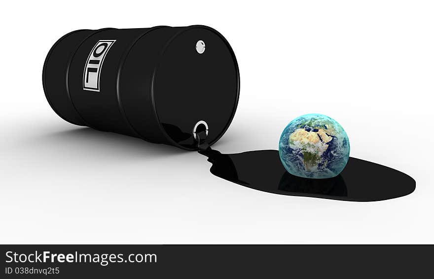 Oil concept in 3D style