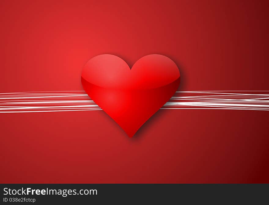 Valentine red heart, valentine background