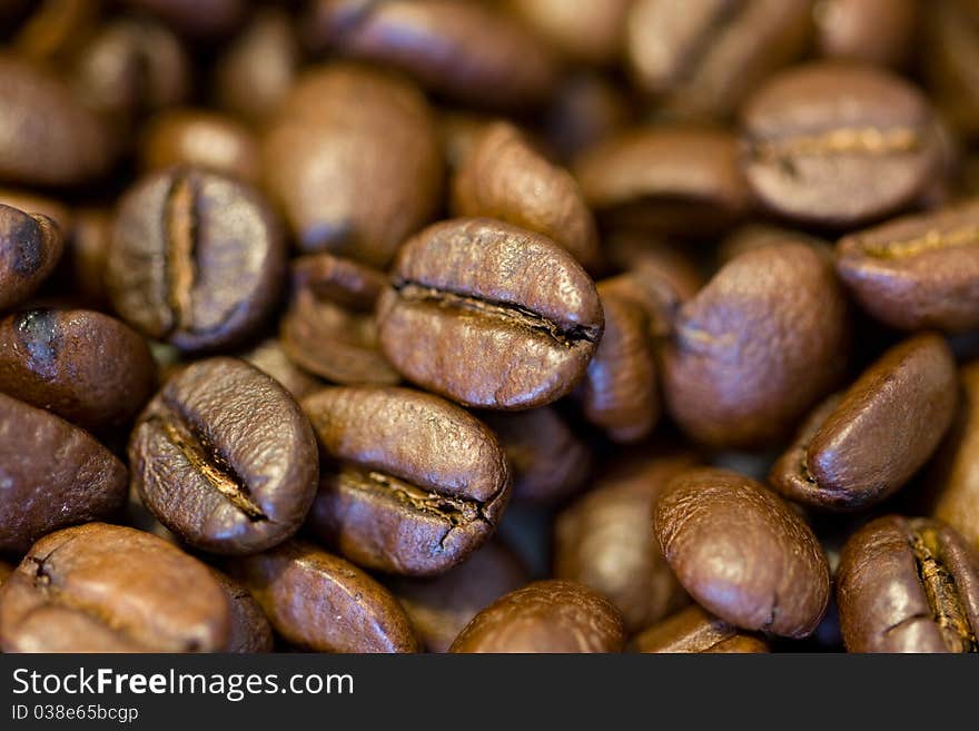 Close-up of so many coffee beans