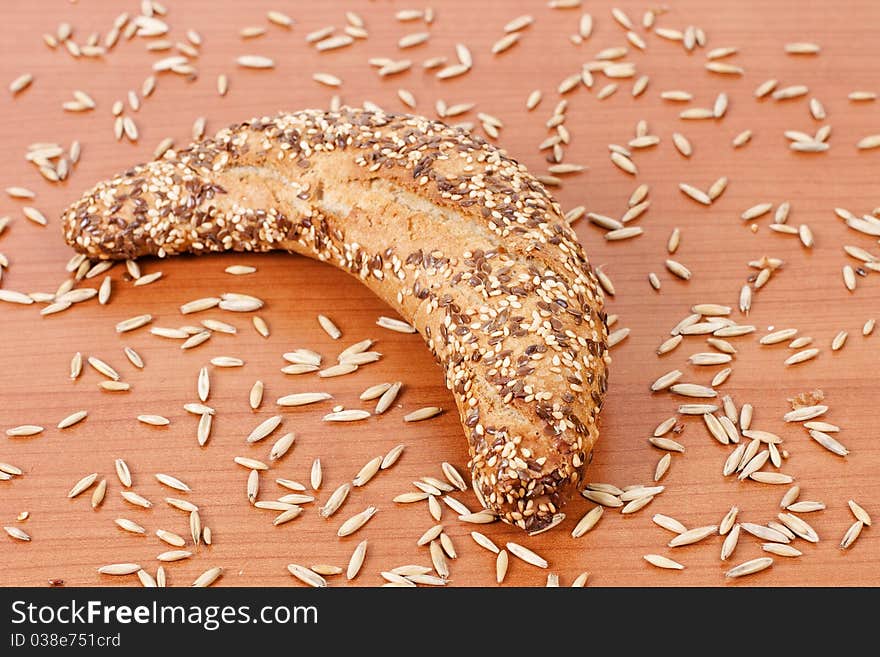 Fresh bakery products with wheat.