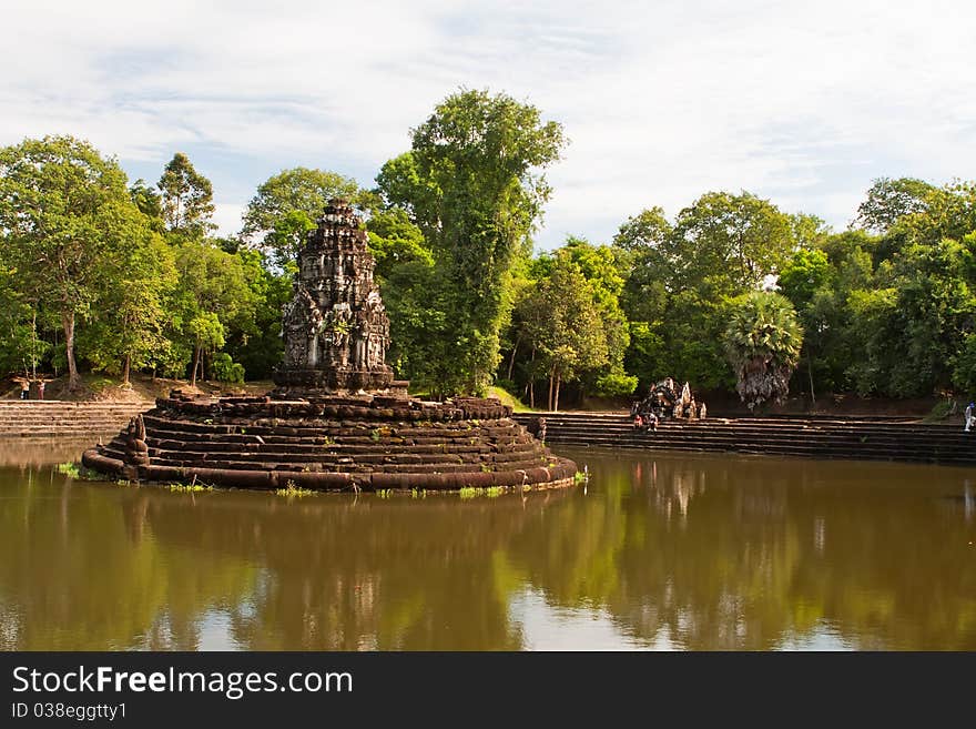 Preah Neak Pean Temple. Angkor. Cambodia