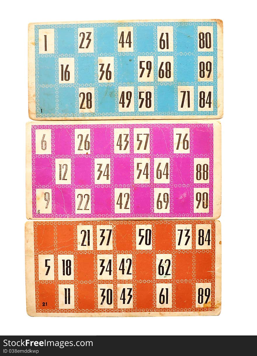 Old lotto cards