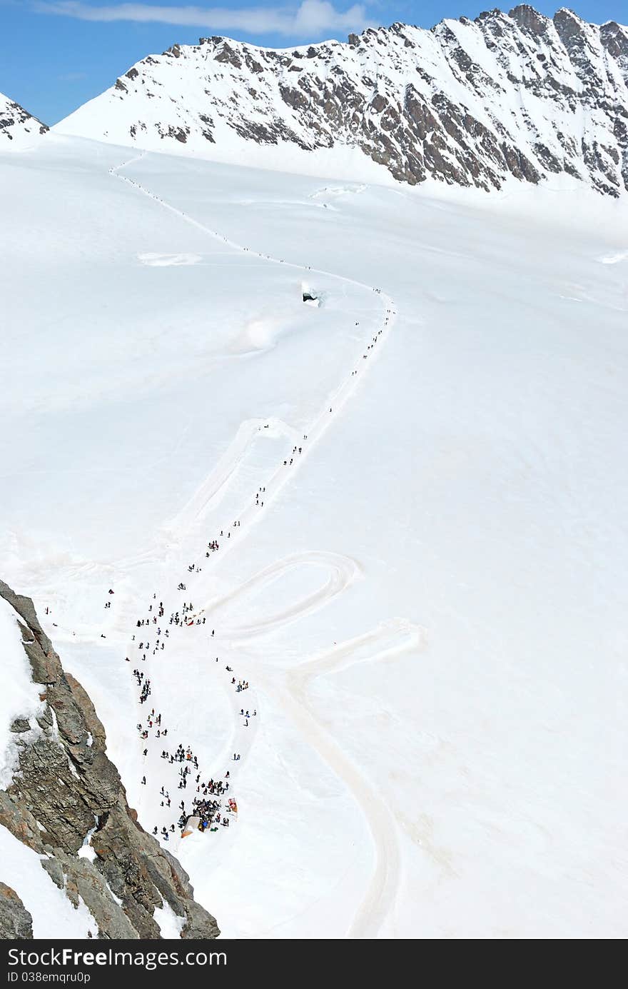 On the top of Jungfrau