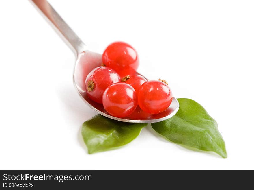 Photo of currants on white background