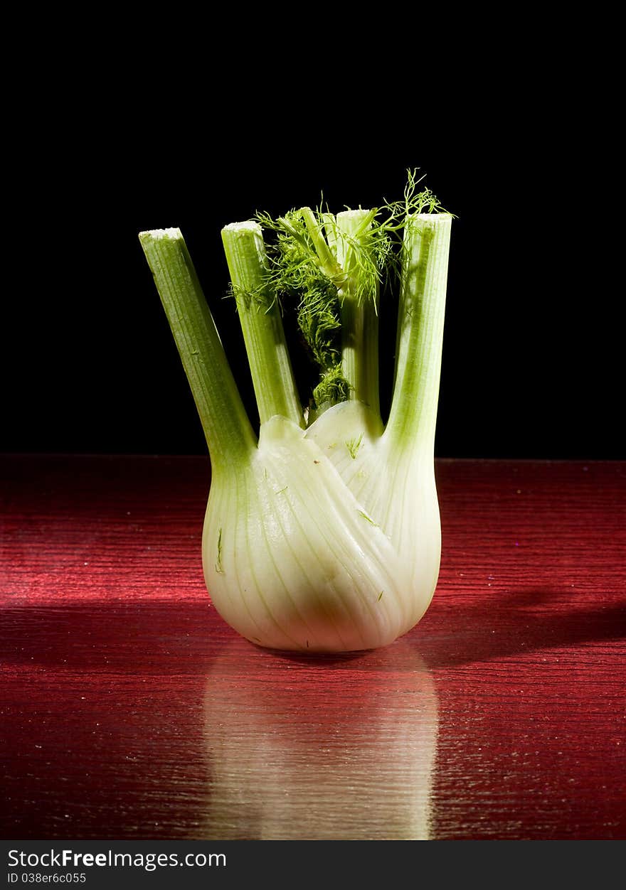 Fennel on Red Glasstable