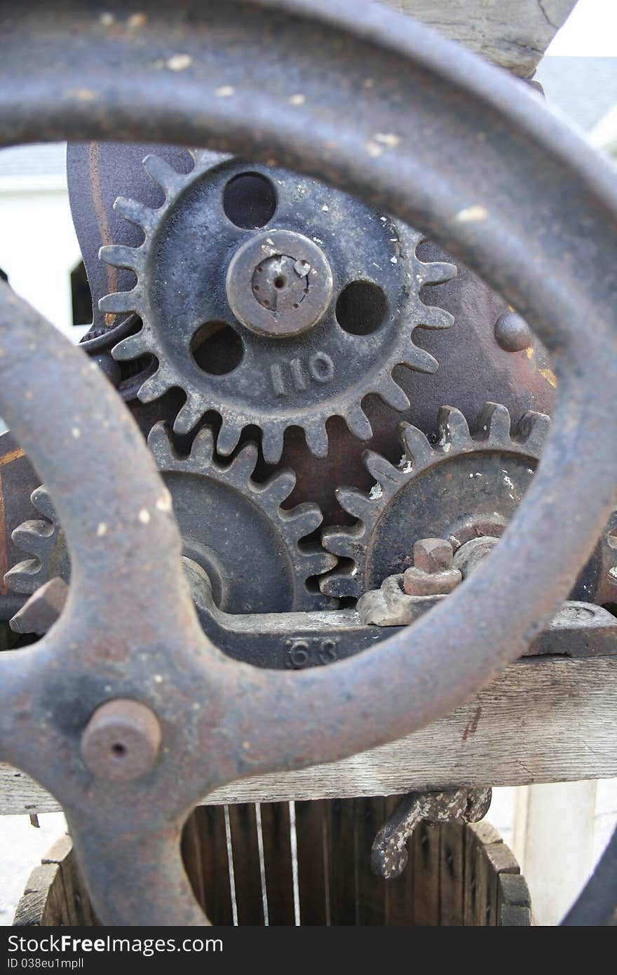 Antique machine gears