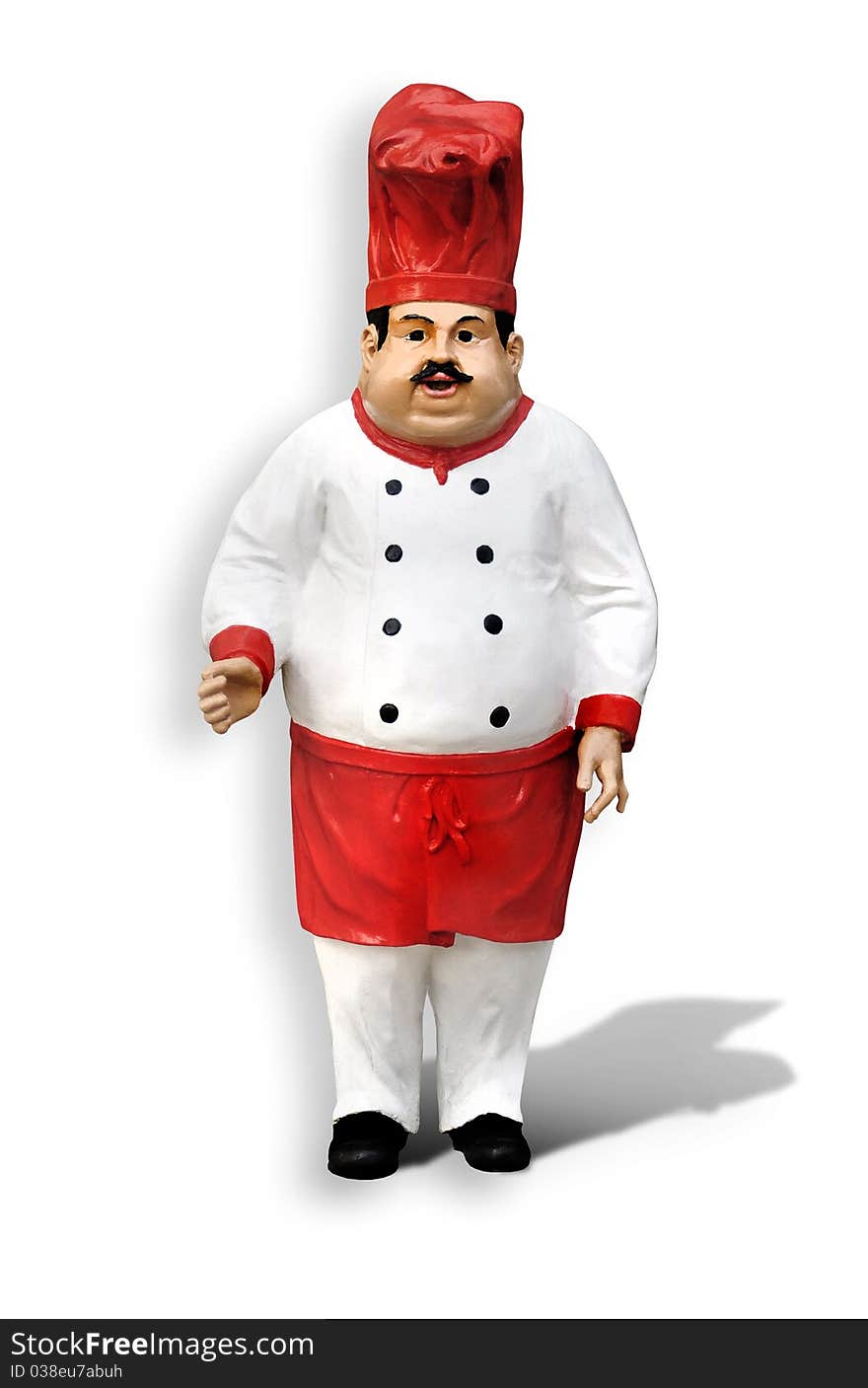 Plastic Statue of a Chef with. Plastic Statue of a Chef with