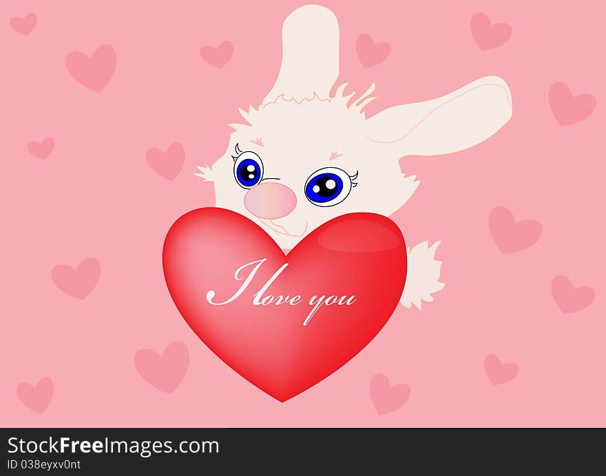 Bunny with a heart