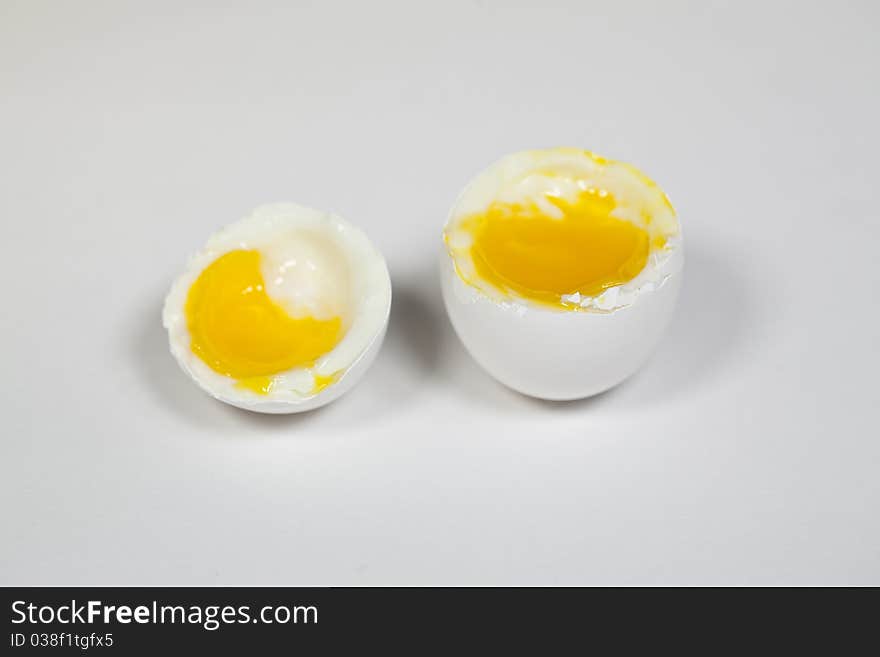 One egg, isolated on a white background. One egg, isolated on a white background.