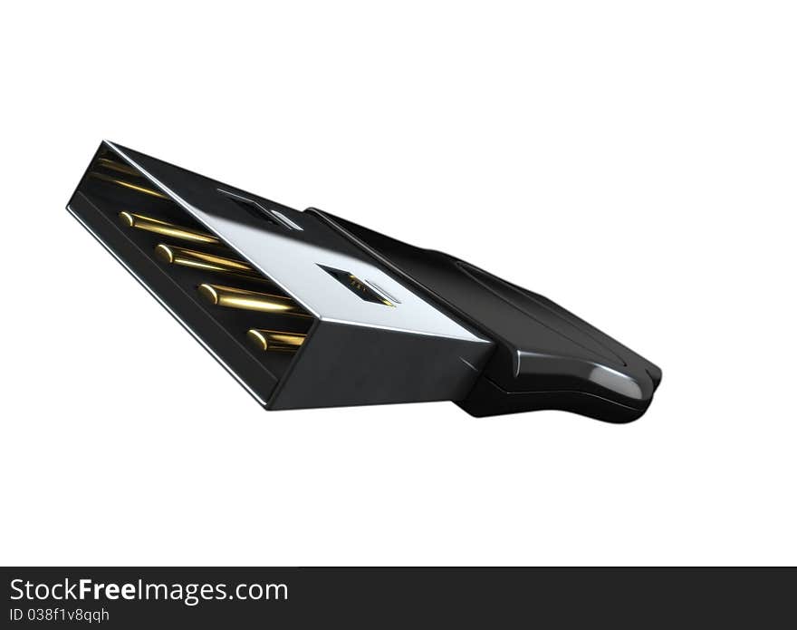 Closeup render of USB drive