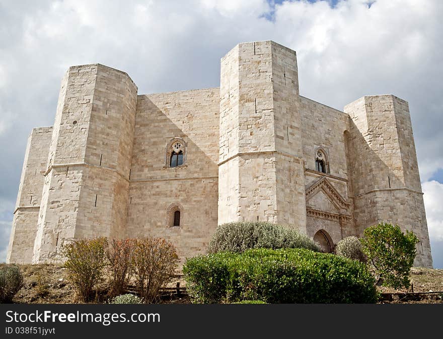 Castel Del Monte With Plants