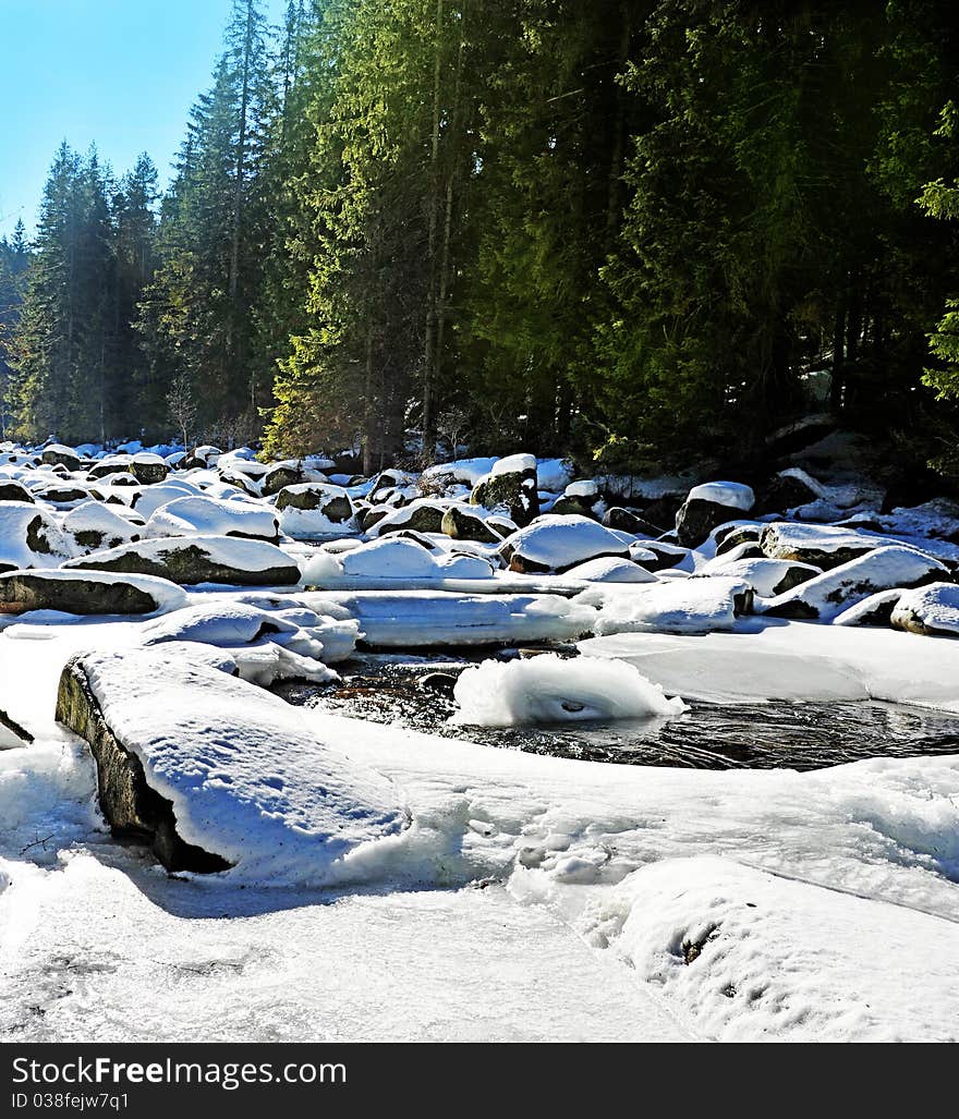 River in winter time