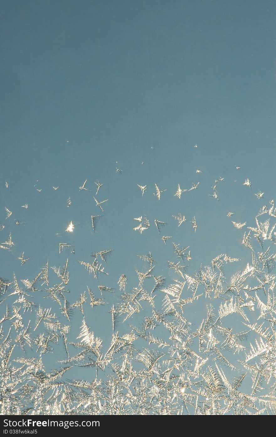 Hoarfrost on window