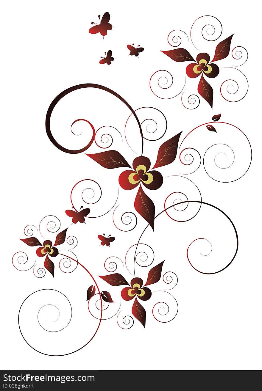 Abstract flowers background with place for your text