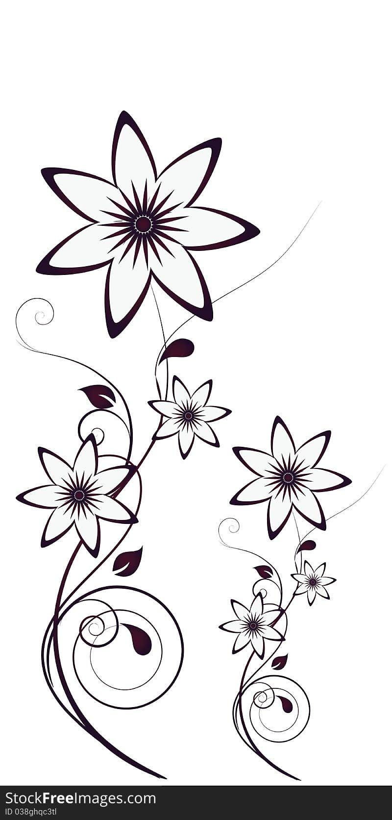 Abstract flowers background with place for your text