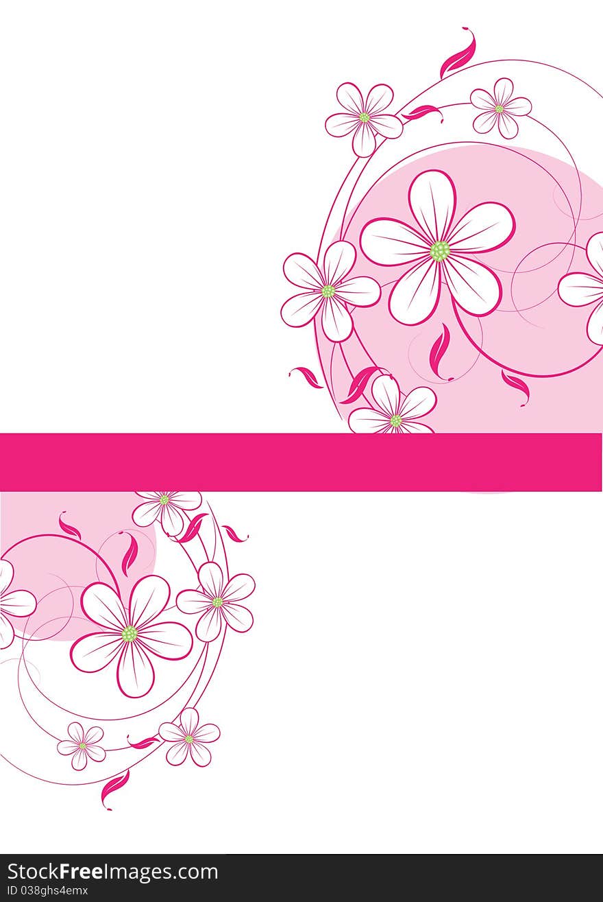 Abstract flowers background with place for your text