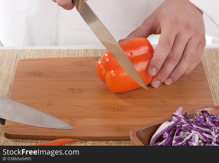 Cut vegetables