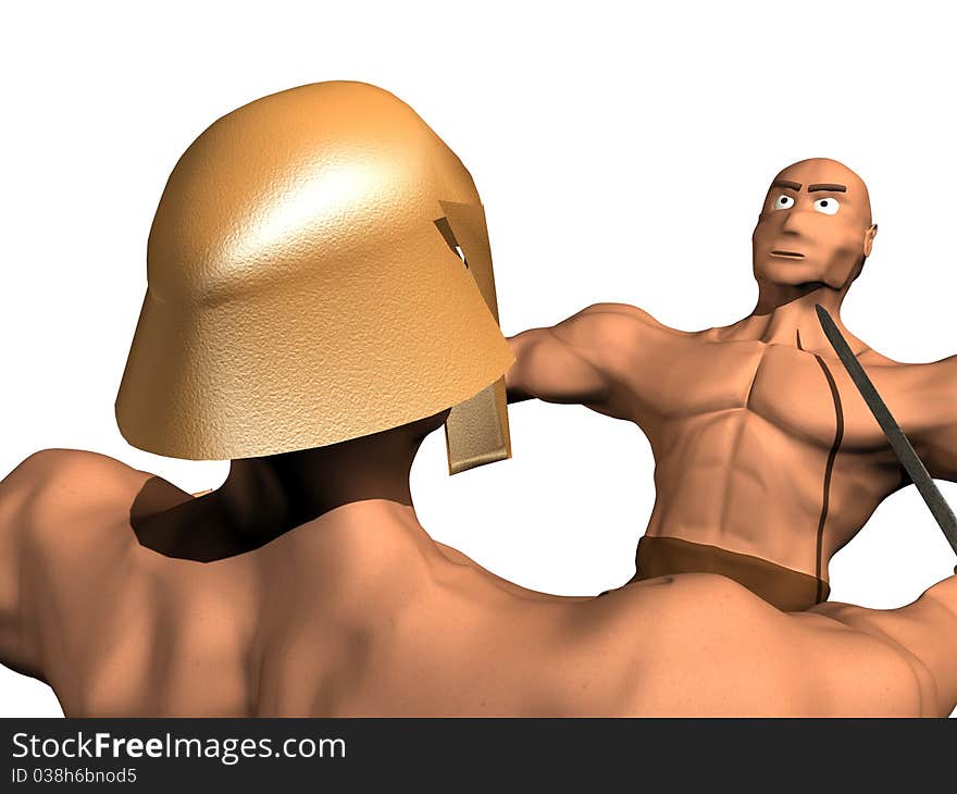 3d render of fighting of two person. 3d render of fighting of two person.