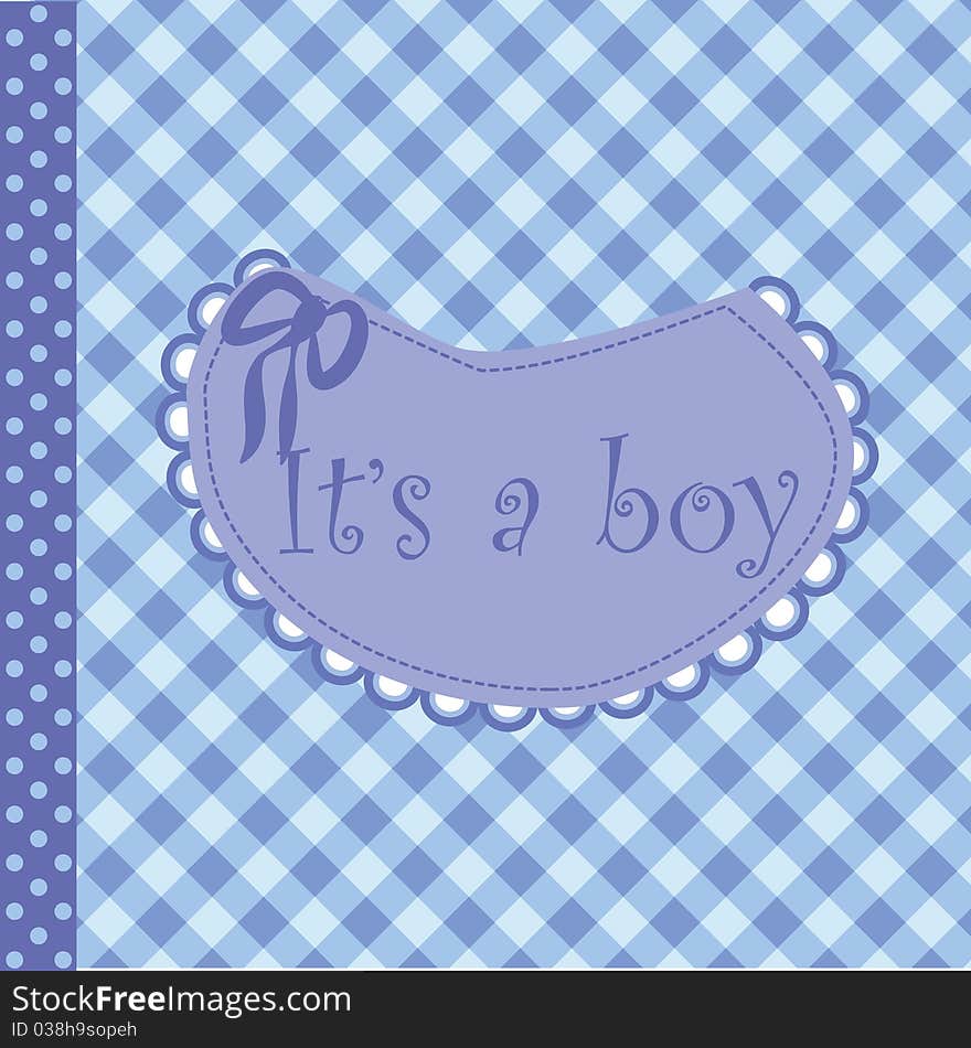 Baby arrival announcement for boy