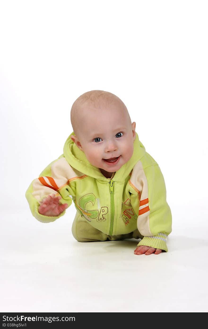 A studio portrait of little child