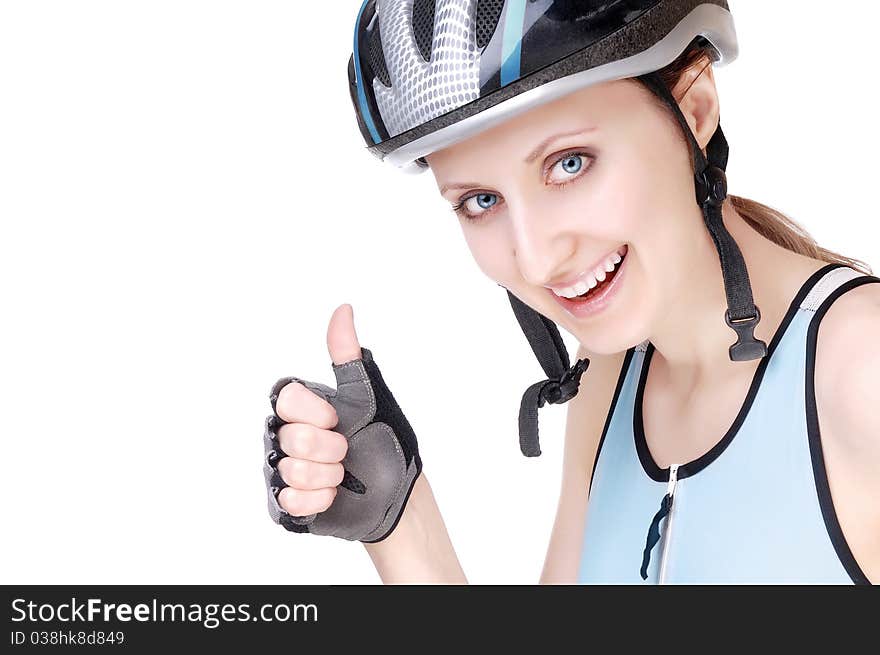 Woman cyclist