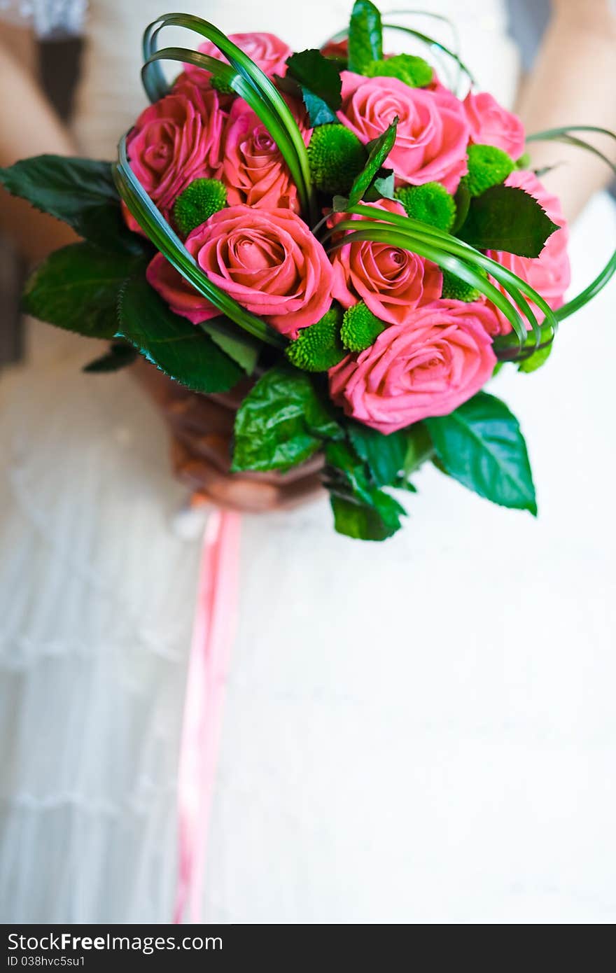 Close up of wedding bouquet