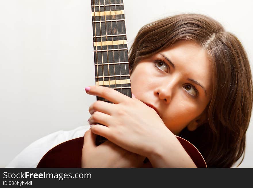 Young woman with guitar