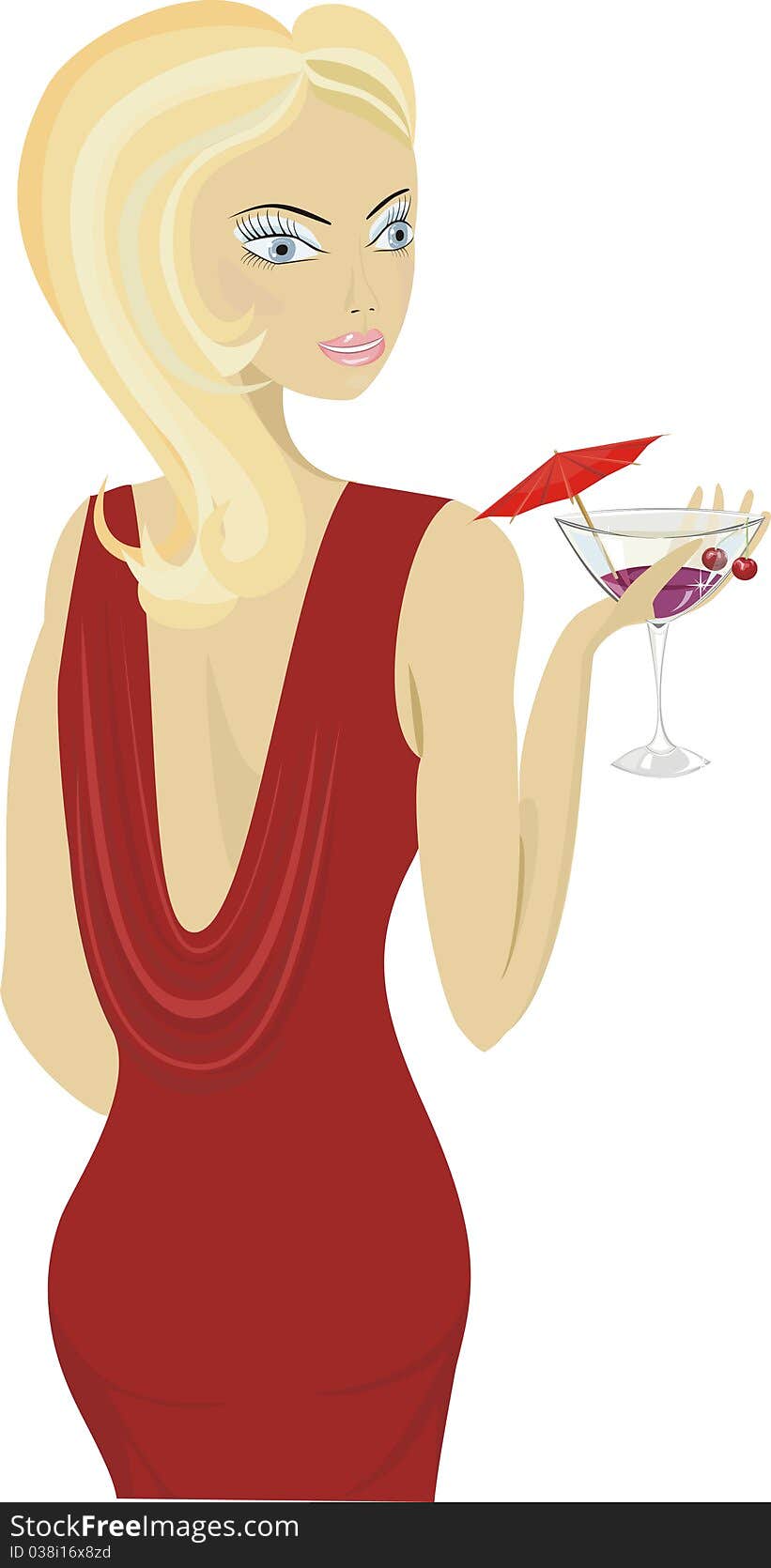 Girl with cocktail