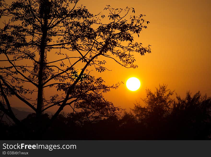 Countryside sunset