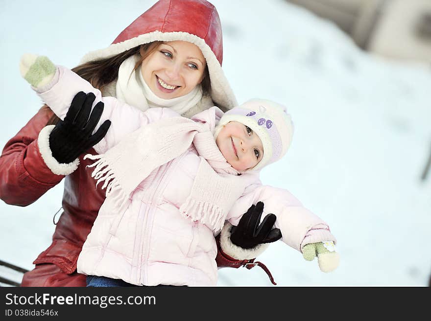 Mother with daughter