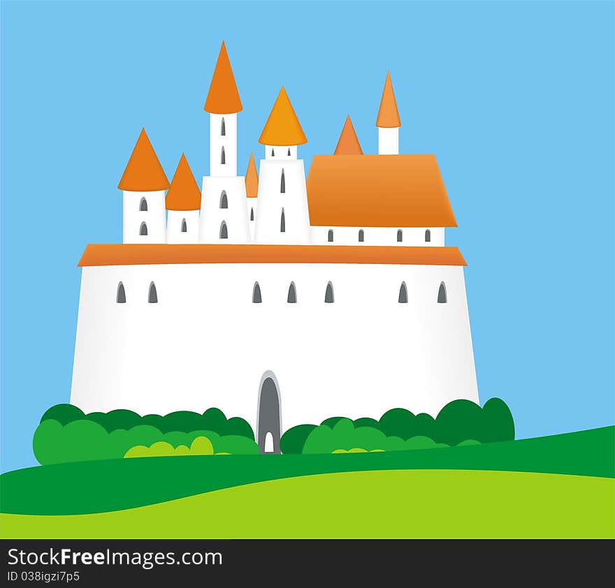 Medieval Castle Or Town