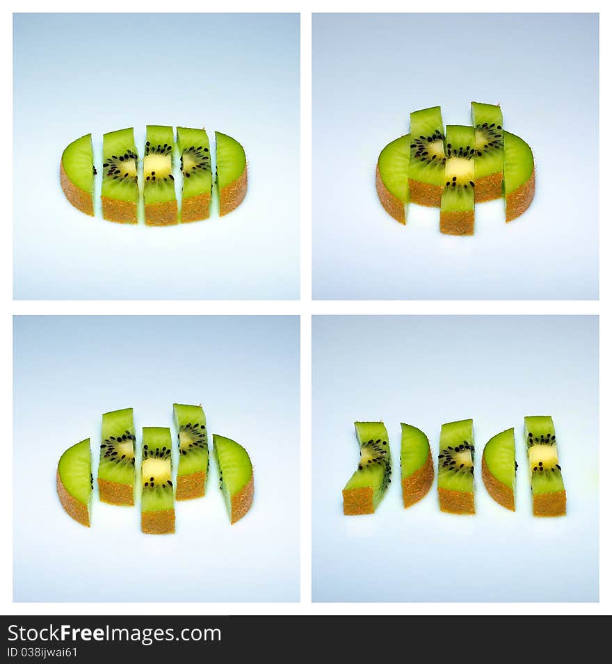 Sliced kiwi.