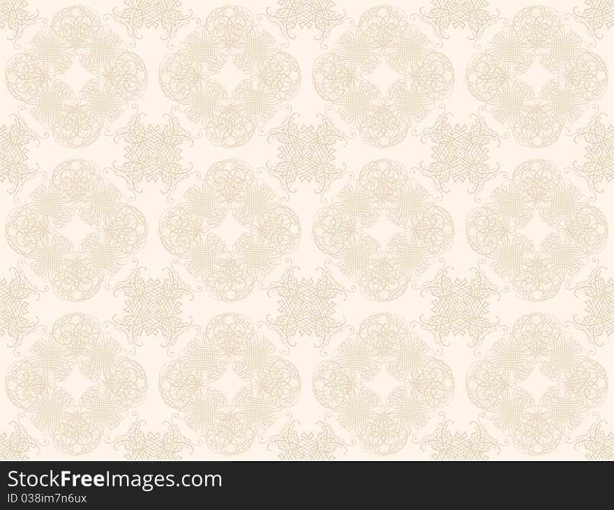 Beige damask seamless wallpaper pattern. Beige damask seamless wallpaper pattern