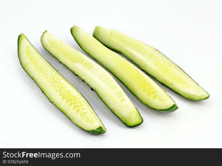 Four Long Cucumber Slices