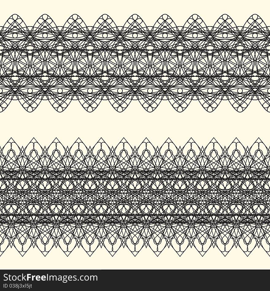 Set Of Borders Seamless Elements