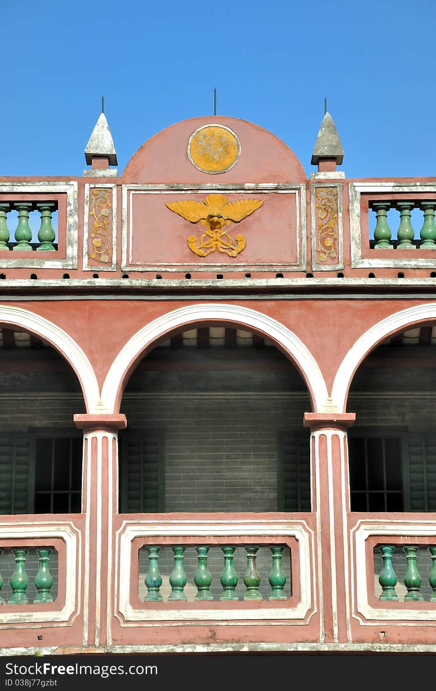 Detail of aged architecture in Southern China