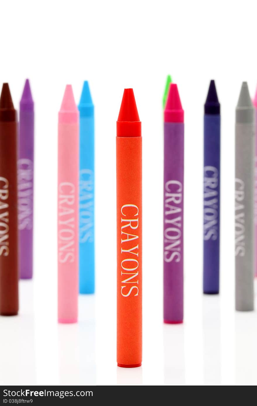 Colorful crayons