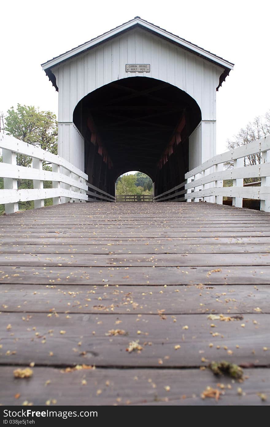 Grave Creek Covered Bridge Vertical Low View