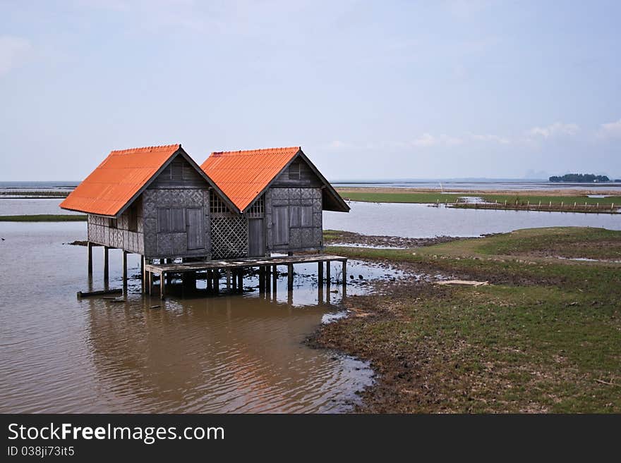 Sea at the famous tourist attractions. Phatthalung Province, Thailand