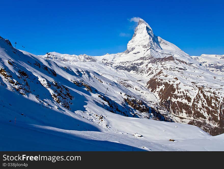 Ski course at Matterhorn Peak