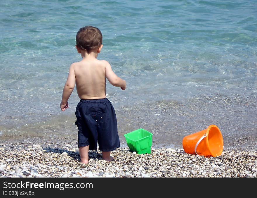 Boy Near The Surf