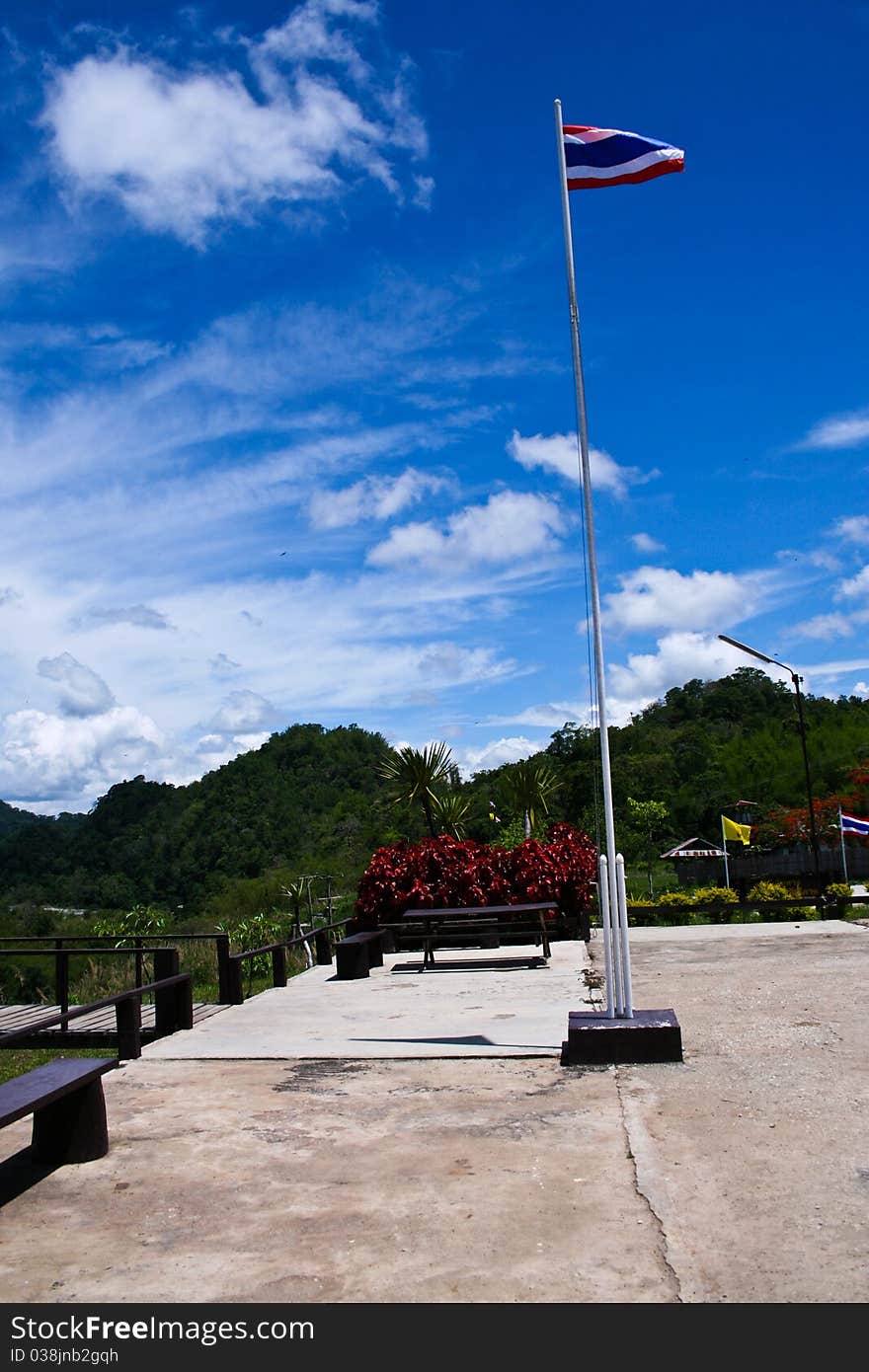 Paradise hill known tourist attractions in Central. Kanchanaburi Province, Thailand