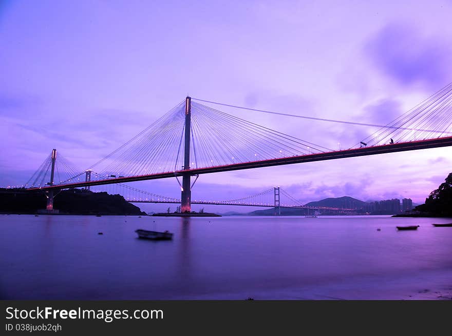 Ting Kau Bridge in Hong Kong