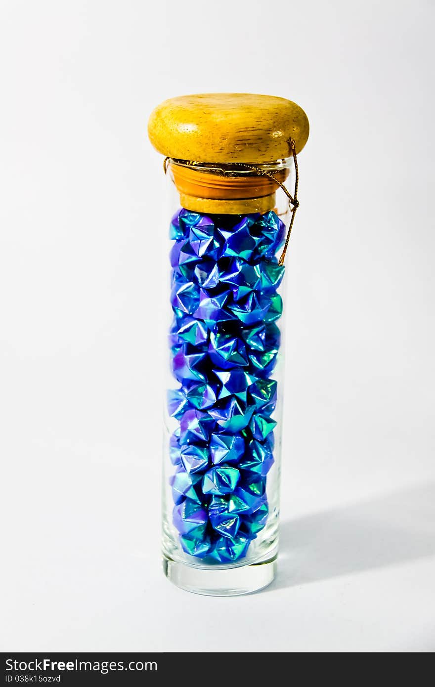 Blue stars in the bottle gift