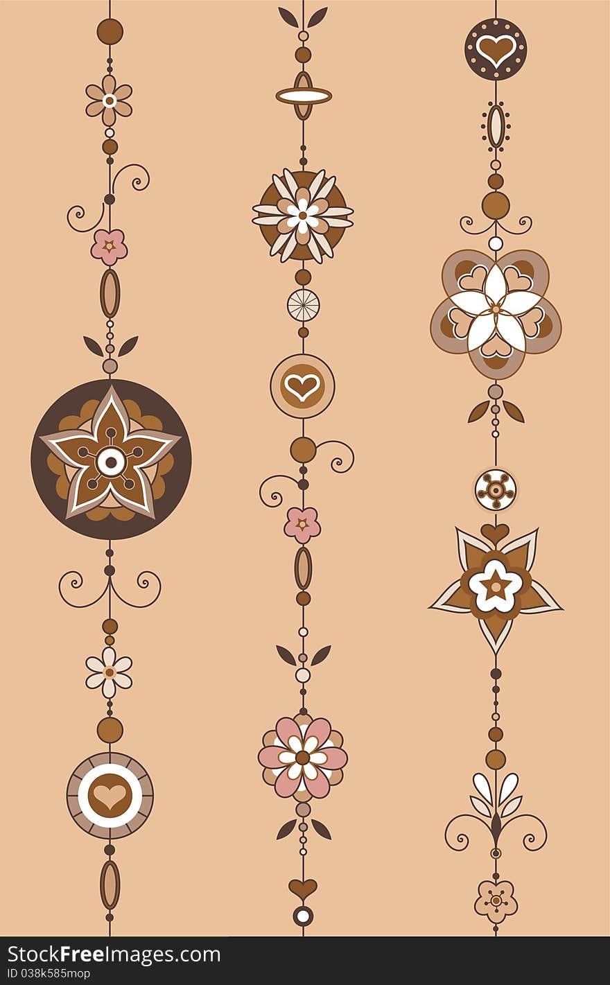 Vector Illustration of Decorative Wind Chimes with authentic ornament design