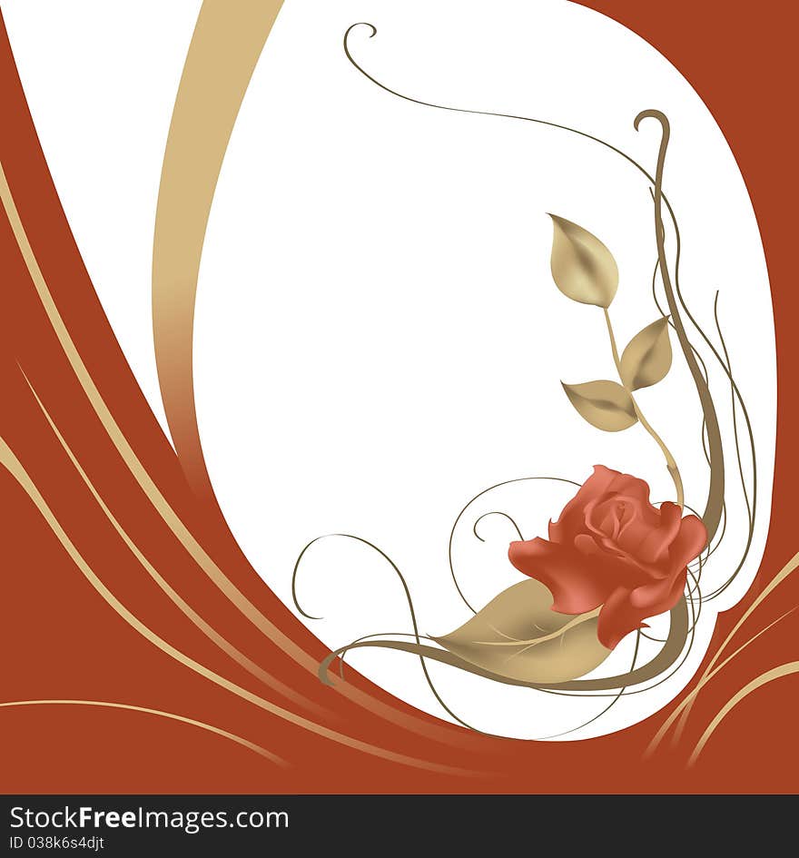 Vector illustraition of elegant beautiful rose