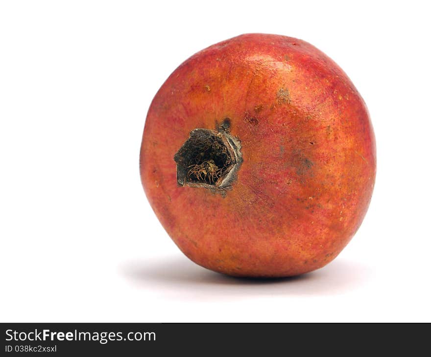 Pomegranate on a white background