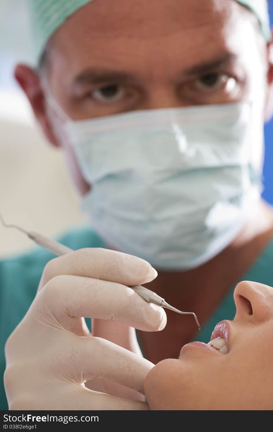 Portrait of a male dentist at work. Portrait of a male dentist at work