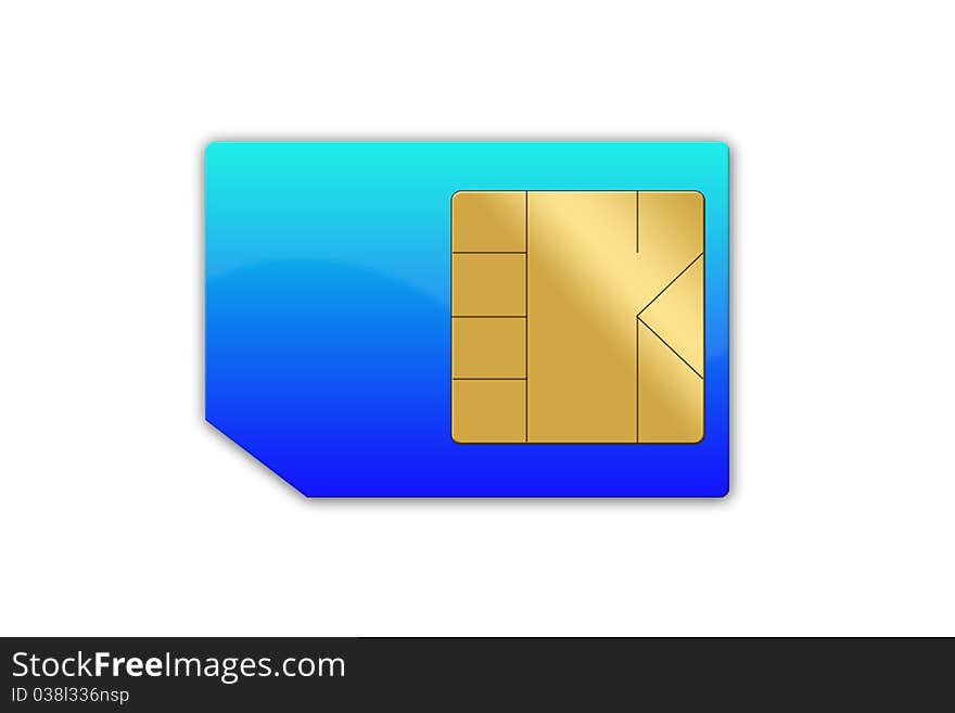 Sim card isolated.